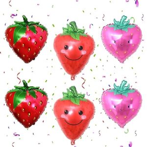 Paready 6PCS Strawberry Balloons