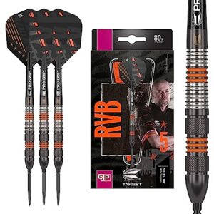 Target Darts Raymond Van Barneveld RVB 80 Black G2 80% Tungsten Swiss Point Steel Tip Darts Se