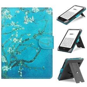 HoYiXi Universal Case Compatible with 6”-6.8” Kobo/PocketBook/Tolino/Sony E-Book eReader Kindle Paperwhite/Kobo Clara HD/Kobo Clara 2E Leather Stand Cover for 6-6.8'' E-Book eReader