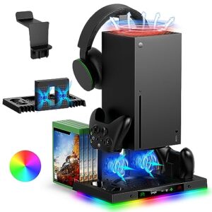 Upgraded Cooling Fan with Charging Stand for Xbox Series X Console & Controller