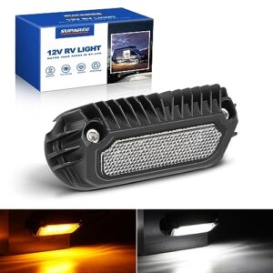 SUPAREE 12V LED Lights Campervan LED Van Lights Interior 12v Caravan Awning Lights LED RV Exterior Porch LED Light 2 Colors Changing 6500K&3000K Waterproof for Car Boat RVs Camper Van 1PC