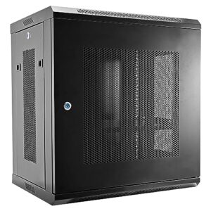 Anman 12U Wall Mount Data Cabinet Network Server Cabinet Rack Network Equipment Enclosure Sturdy Carbon Steel (12U)