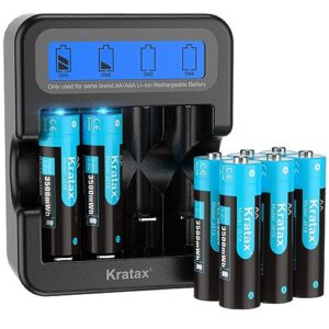 Kratax 1.5 V AA Rechargeable Lithium Battery