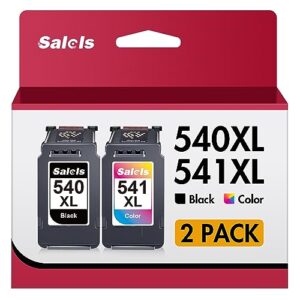 Ink Cartridges 540 and 541 XL Replacement for Canon 540XL 541XL Twin Pack PG-540 CL-541 Multi Pack Ink Cartridges PG-540XL Black 541 XL Colour for Pixma TS5150 TS5151 MG3550 MG3600 MG3650 MG425