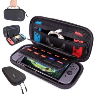 Egoo - Hard Shell Carrying Case for Nintendo Switch/Switch OLED Water Resistant Protective Case with 20 Game Storage for Switch