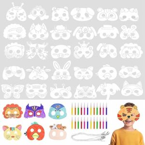 BomnKa 32 Pieces Animal Masks for Children