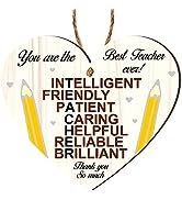 Pixie's Gifts Personalised Wooden Flower on Stand for Teachers - Custom Gift with Heartfelt Messa...
