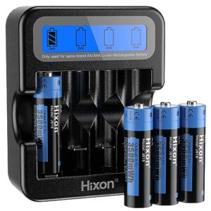 Rechargeable aa Batteries with LCD Charger