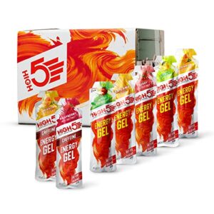 HIGH5 Energy Gel Caffeine Quick Release Energy On The Go From Natural Fruit Juice (Mixed