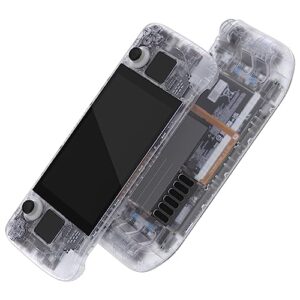 eXtremeRate Transparent Clear Custom Faceplate Back Plate Shell for Steam Deck
