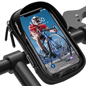 LEMEGO Bike Phone Holder Waterproof - Bicycle Mount Mobile Phone Bag with 360 Degrees Rotatable