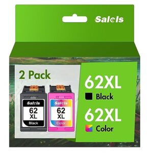 62XL Ink Cartridges Replacement for HP 62 Ink Cartridges Twin Pack for HP62 Genuine Black and Tri Colour 62 XL for HP Envy 5540 5640 5546 5544 5644 5541 5646 5542 OfficeJet 250 200 5740 5742
