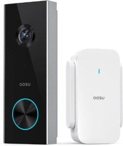 AOSU Video Doorbell Wireless HD 2K Doorbell Camera with Chime
