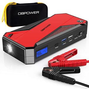 DBPOWER Jump Starter 1600A Peak Portable Car Jump Starter (Up to 7.2L Gas and 5.5L Diesel Engines) 12V Auto Battery Booster Pack with Smart Jumper Clamps