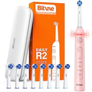 Bitvae R2 Rotating Electric Toothbrush for Adults with 8 Brush Heads
