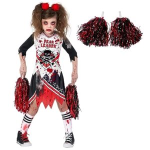 Morph Zombie Cheerleader Costume For Girls - Scary Halloween Costumes For Girls - Zombie Fearleader Costume For Girls