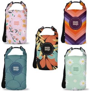 Sunsup Waterproof Dry Bag - Roll Top Dry Sack Adjustable Strap - Paddle Boarding