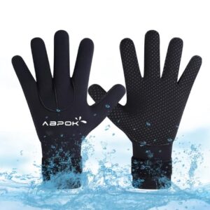 ABPOK 3mm Neoprene Diving Gloves Thermal Swim Anti-slip Gloves wear-resistant Gloves Water Sports for Men Wome