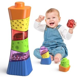 ESYCOOM Stacking Toys for 2 Year Old Girls Boys Toddler Toys Balance Building | Montessori Toys | Motor Skills Educational Travel Baby Toys For 18 Months| Gift for Kids Boys/Girls