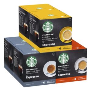 STARBUCKS Black Cup Variety Pack by Nescafé Dolce Gusto Coffee Pods 6 x 12 (72 Capsules) - Amazon Exclusive