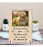 Pixie's Gifts Personalised Pet Loss Bereavement Photo Plaque - 'In Loving Memory' Tribute Sign fo...