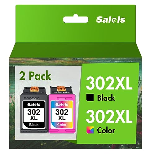 302XL Ink Cartridges Black and Colour Replacement for HP 302 Ink Cartridges Combo Pack 302 XL for HP DeskJet 3630 3636 1110 2130 Envy 4520 4523 4524 4527 Officejet 3830 3831 3835 5230 465
