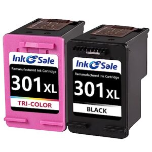 INK E-SALE 301XL Ink Cartridges Black and Colour Combo Pack Replacement for HP 301 Ink Cartridges for Printer DeskJet 1000 1050 1510 2050 2510 2540 ENVY 4500 4502 5530 5532 OfficeJet 2600 2622