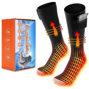 YELUFT Electric Heated Socks Rechargeable Battery - Rechargeable 5V 5000mah Battery Heated Socks for Men and Women