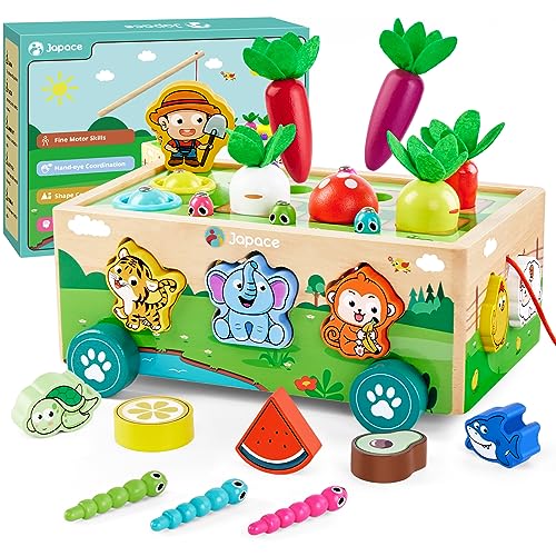 Japace Wooden Toys for 1 2 3 Year Old Girls Boys