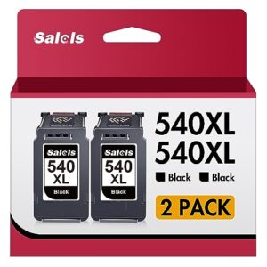 PG-540XL Black Ink Cartridges 540 XL Compatible for Canon 540XL Black Ink Cartridges PG 540 XL PG540XL for Pixma MG3650 MG3650S MG3600 MG3550 MG4250 TS5150 TS5151 MX455 MX475 MX535 (2 Black)
