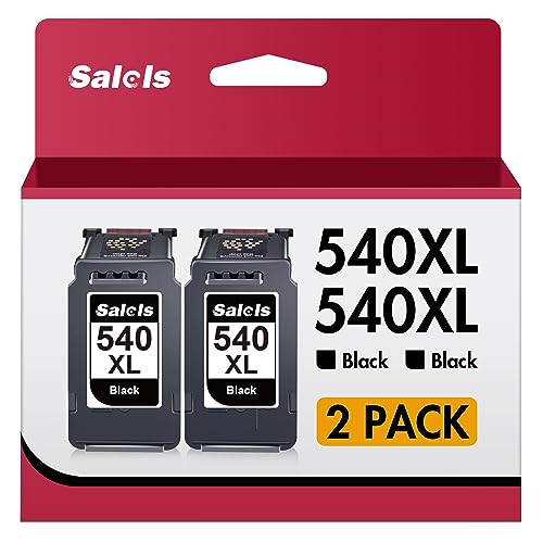 PG-540XL Black Ink Cartridges 540 XL Compatible for Canon 540XL Black Ink Cartridges PG 540 XL PG540XL for Pixma MG3650 MG3650S MG3600 MG3550 MG4250 TS5150 TS5151 MX455 MX475 MX535 (2 Black)