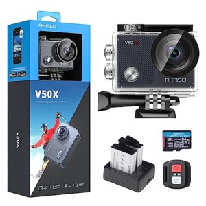 AKASO V50 X Action Camera with 64GB microSDXC Memory Card