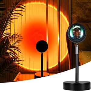 Mydethun Sunset Projection Lamp - 180-Degree Rotation - Night Light Projector - USB Cable - Floor Stand - Romantic Light for Home