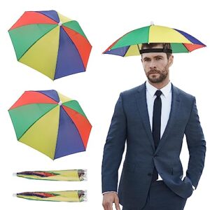 worahroe 2 Pieces Funny Head Umbrella Hats