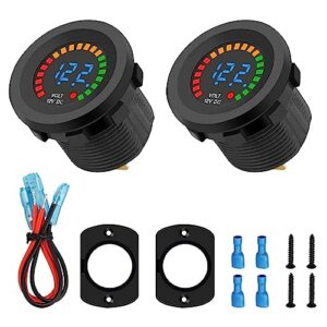 2pcs Car Voltmeter