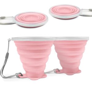 FUZVOL Silicone Foldable Cup with Plastic Sealing Lid for Camping