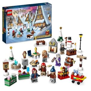 LEGO 76418 Harry Potter Advent Calendar 2023 with 24 Gifts including 18 Hogsmeade Village Mini Builds and 6 Minifigures
