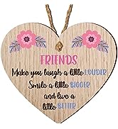 Pixie's Gift Colleagues Wooden Oak Heart Plaque - Fun Birthday and Thank You Gift for Her - Frien...