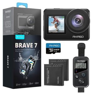 AKASO Brave 7 Action Camera with 64GB microSDXC Memory Card