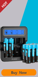 8Pack 1.5V AA Rechargeable Lithium Batteries with LCD Charger