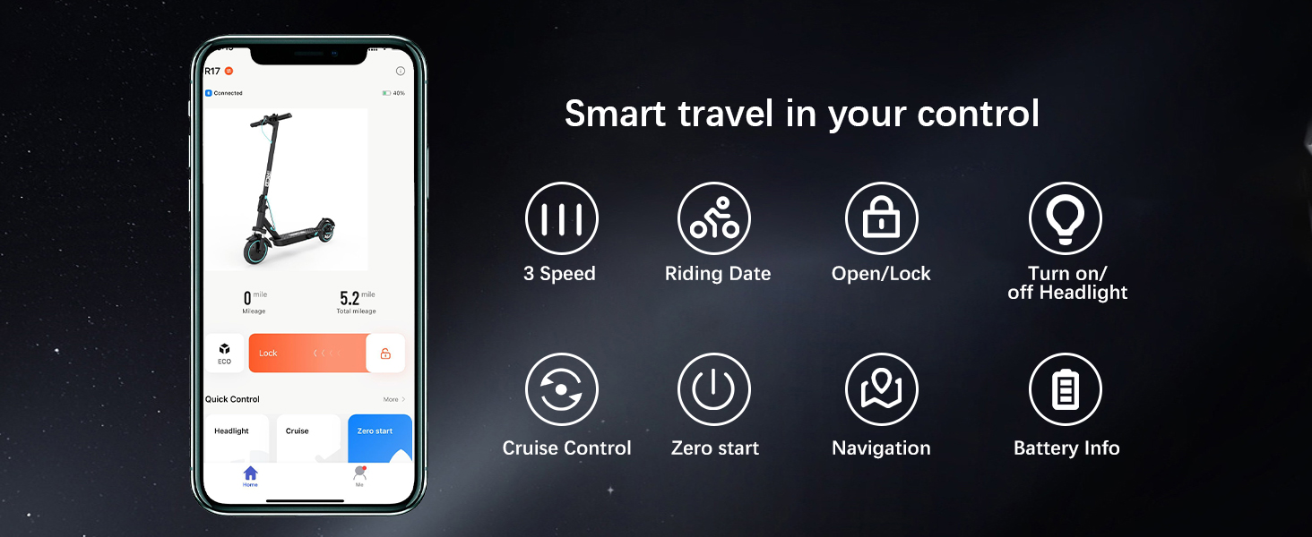 App Control eletric scooter