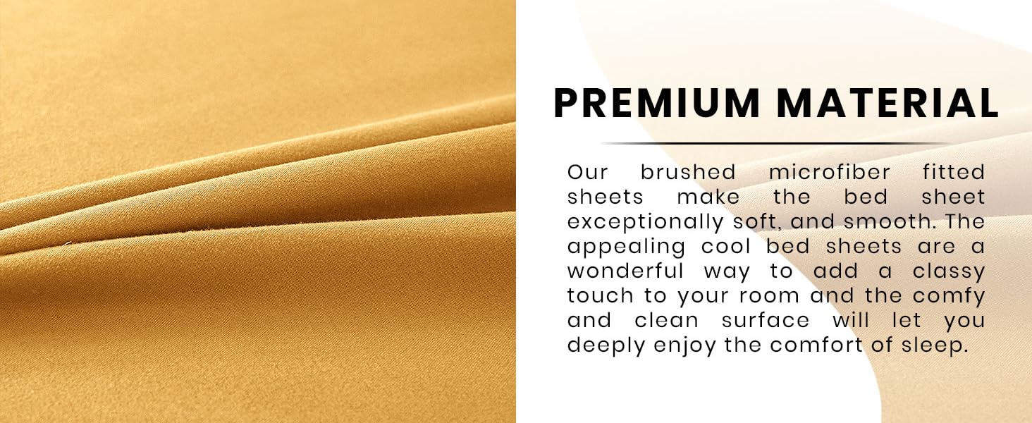 fitted sheet 40 cm ochre