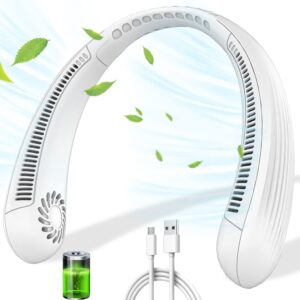 Portable Neck Fan Bladeless-Hands Free Usb Rechargeable Battery Operated Neck Fans with 360°Cooling
