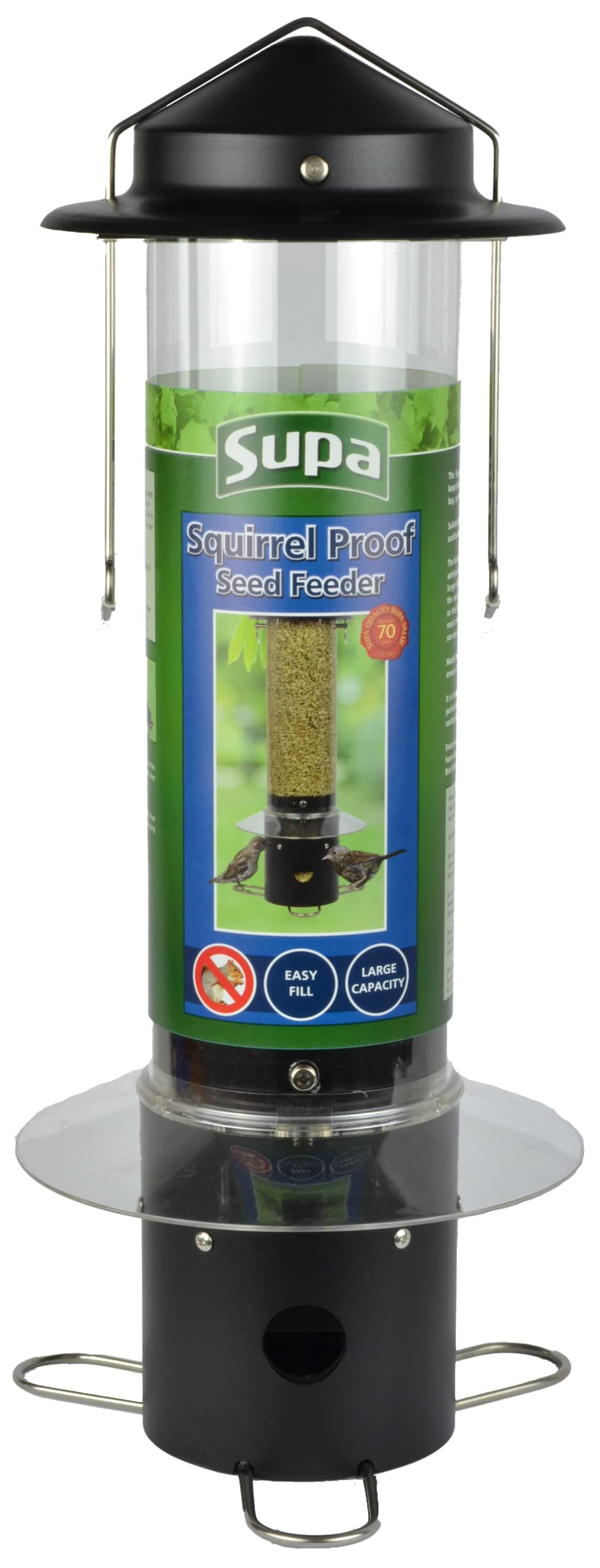 Supa Squirrel Proof Wild Bird Feeder is Designed to Keep Both Squirrels and Larger Bully Birds at Bay