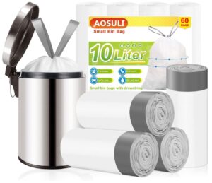 10L Bin Liners Drawstring bin bags with Tie Handle