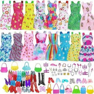 90 PCS Doll Clothes and Accessories Set