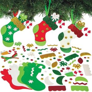 Baker Ross FX776 Christmas Stocking Mix and Match Decoration Kits - Pack of 8