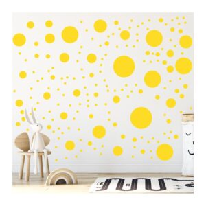 StickerDeen 500+ Assorted Polka Dot Circle Wall Stickers for Kids Bedroom Living Room