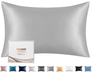 Adubor Silk Pillowcase for Hair and Skin with Hidden Zipper