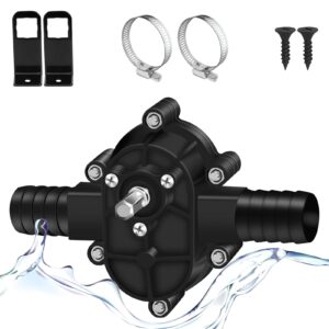 Portable Mini Electric Drill Pump Hand Drill Powered Water Pump Hand Pump Water Electric Drill Pump，Diesels Oil Fluid Water Hand Self-Priming Transfer Pumps Quick Pumping Speed